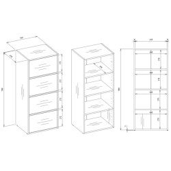 Dulap TopEshop Alma (Artisan Oak/White) Thumb