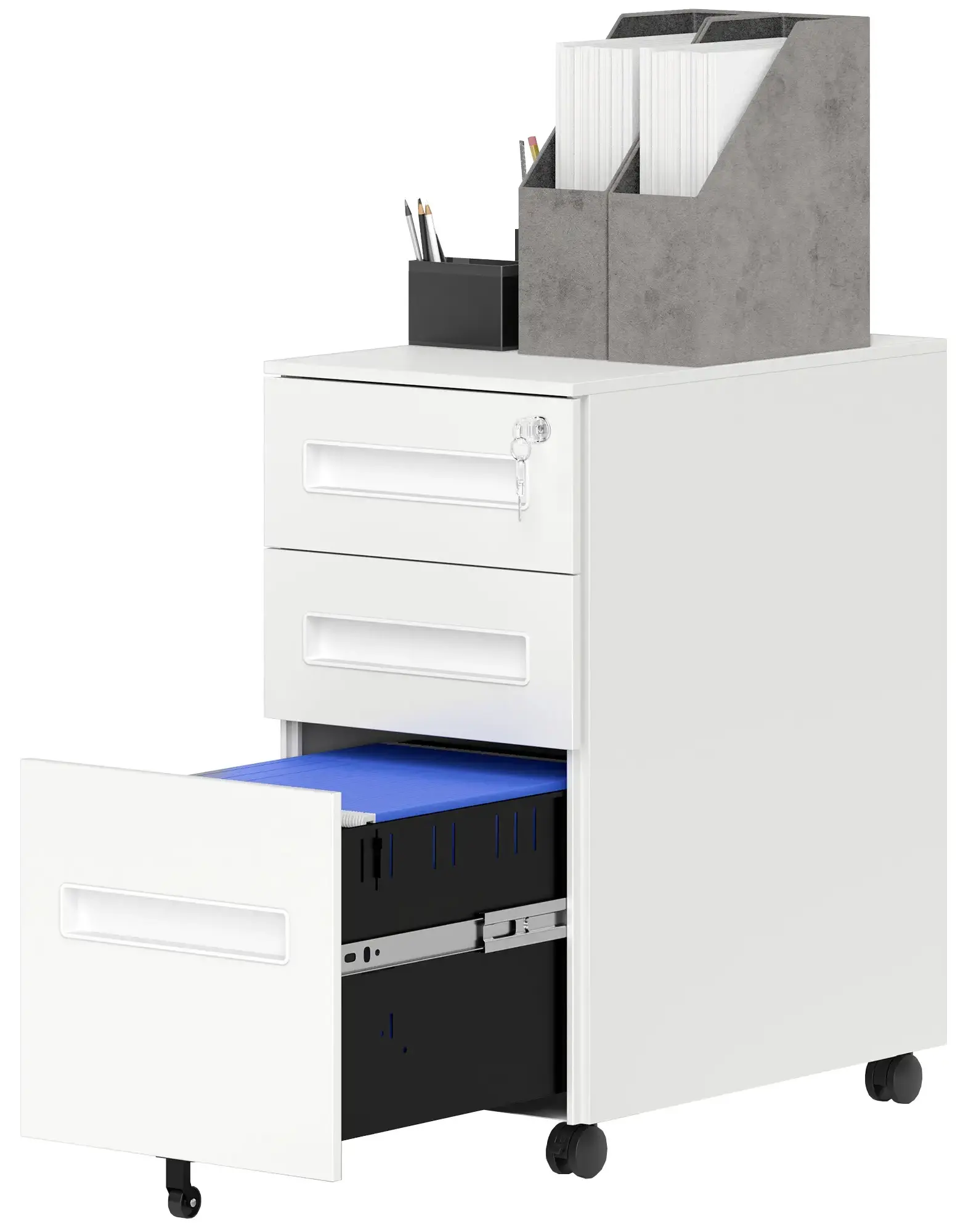 Comoda pe rotile Vinsetto 924-100V00WT (White) - 2