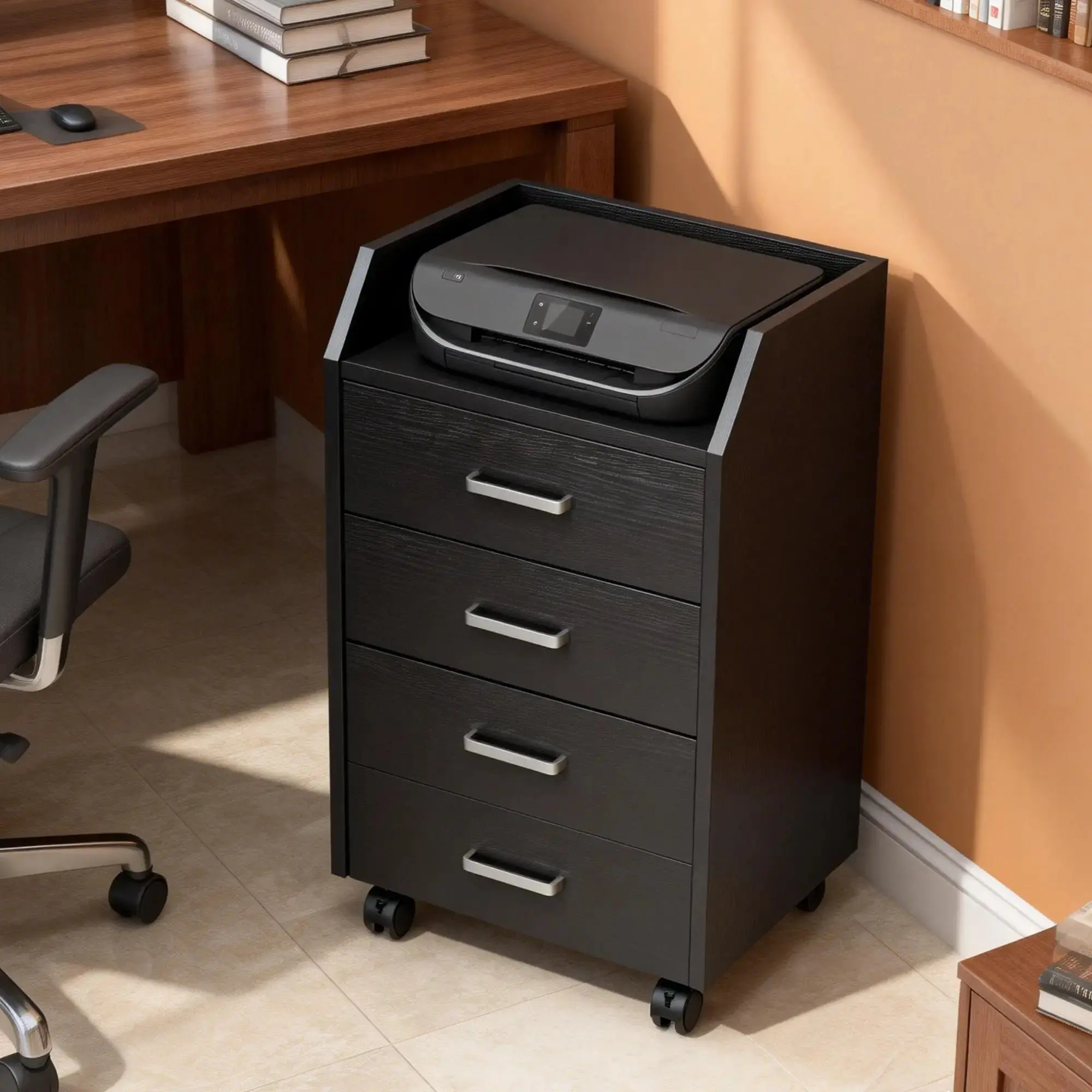 Мобильный комод Vinsetto 924-036V00BK (Black) - 7