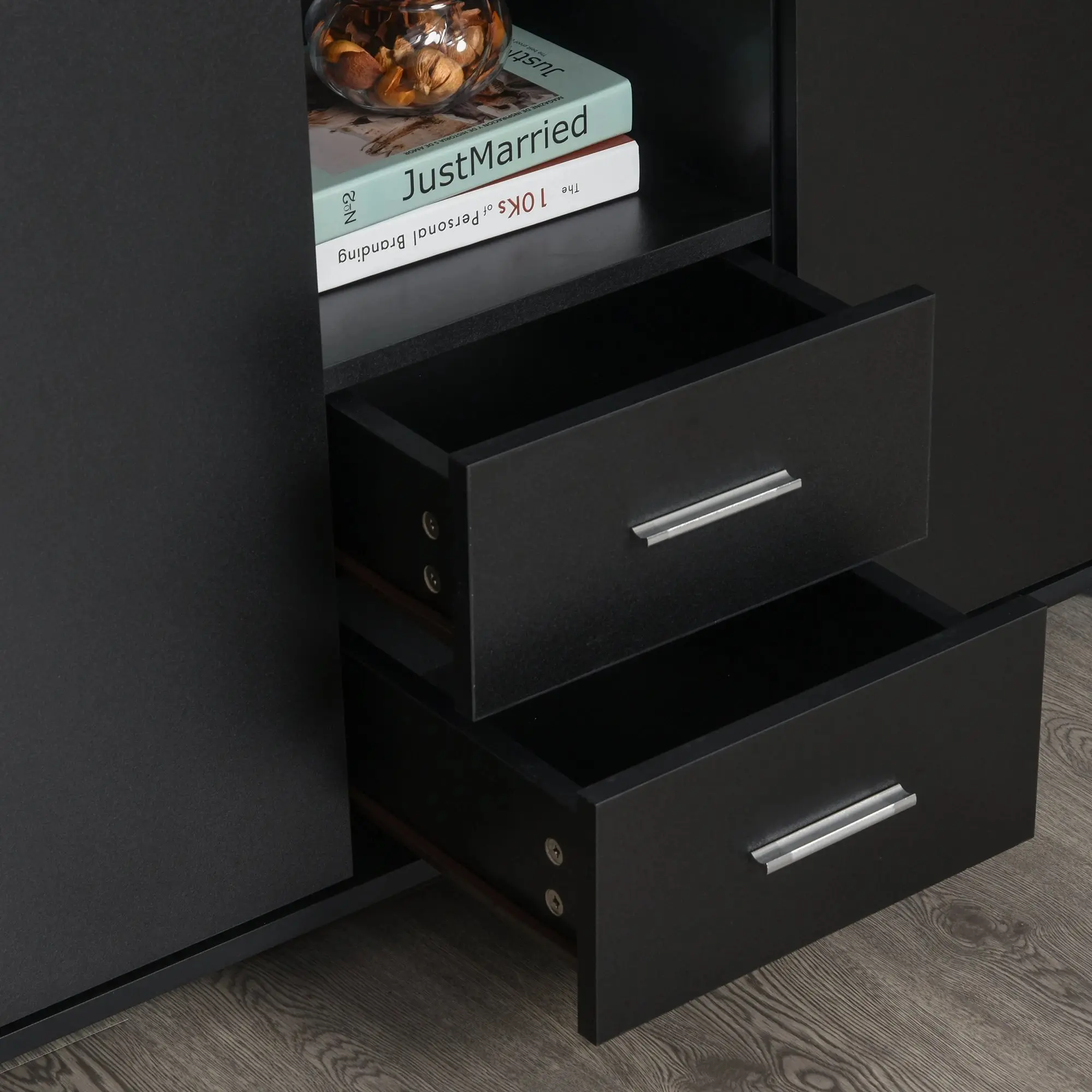 Tumba cu rotile Vinsetto 924-009 (Black) - 11