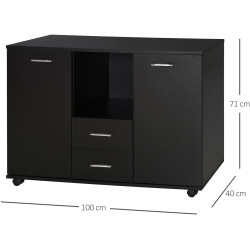 Tumba cu rotile Vinsetto 924-009 (Black) Thumb