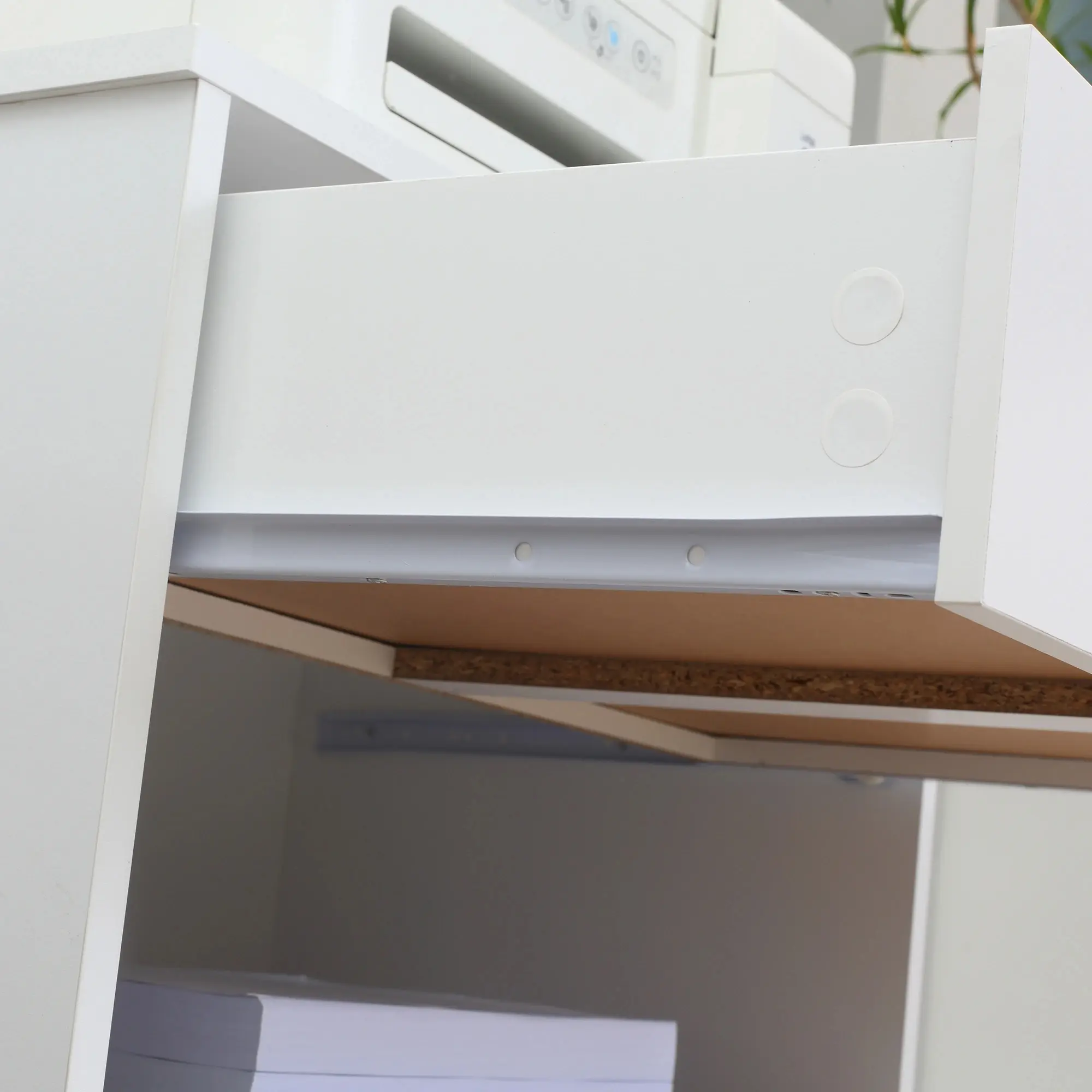 Tumba cu rotile Vinsetto 924-046WT (White) - 3