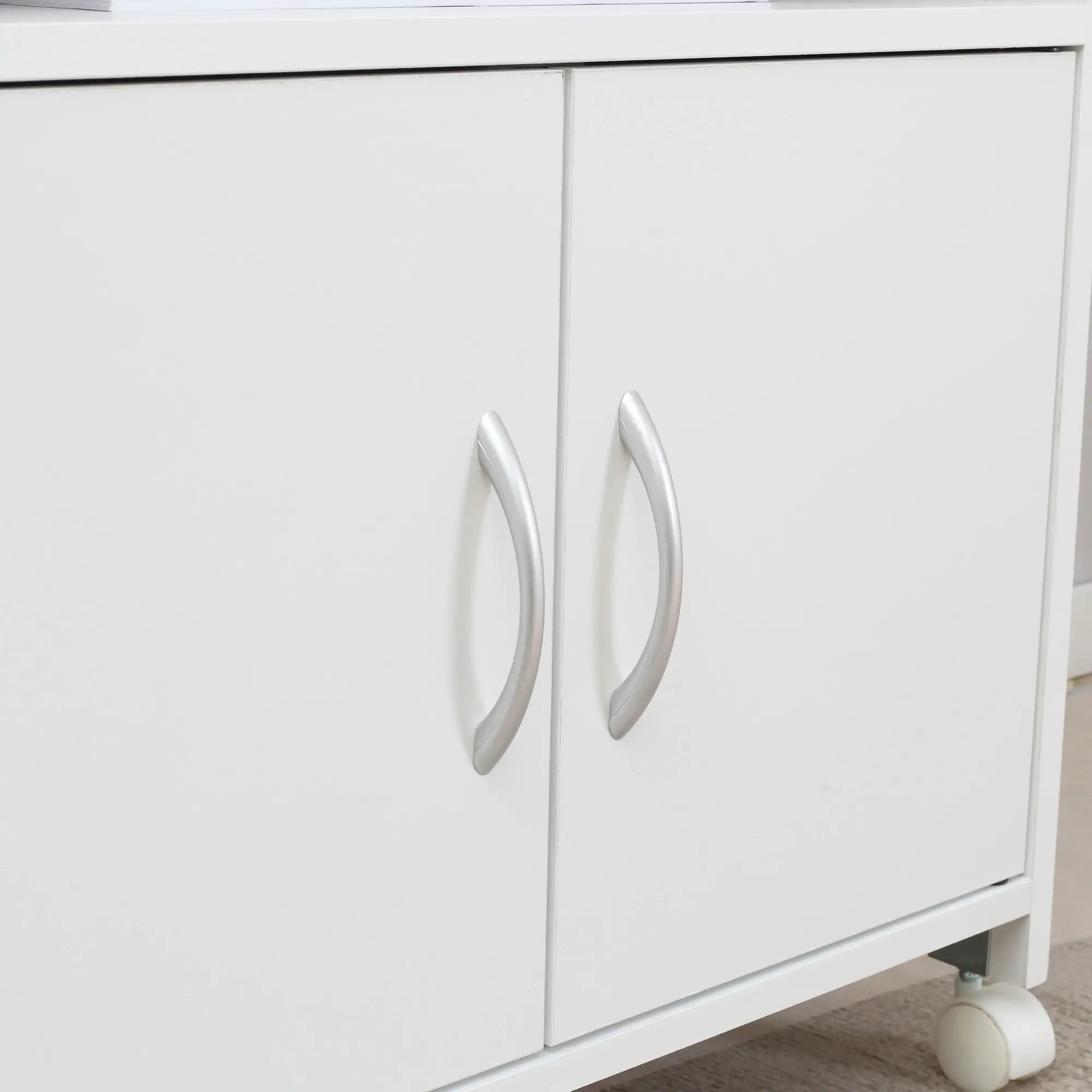 Tumba cu rotile Vinsetto 924-046WT (White) - 4