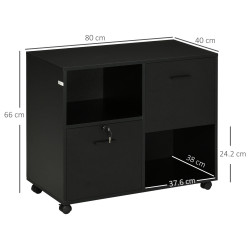 Tumba pe rotile Vinsetto 924-056V80BK (Black) Thumb