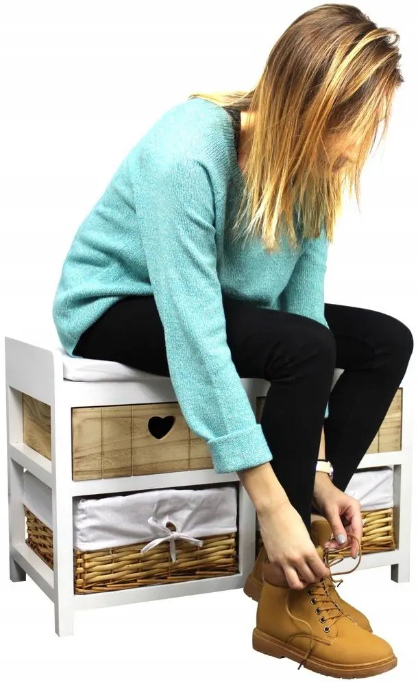 Tumba-bancheta Chomik COU5064/N (Natural/White)