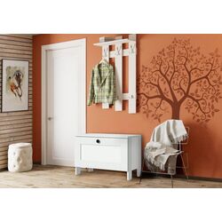 Тумба для обуви Fabrik Home Mezzo 1Д (Белый Ясень)