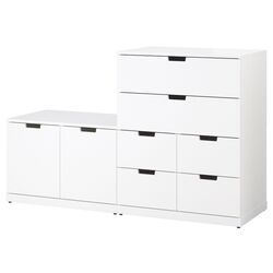 Комод для прихожей Ikea Nordli 8 ящиков 160x99 (Белый)