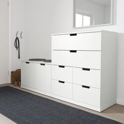Comoda pentu antreu Ikea Nordli 8 sertare 160x99 (Alb) Thumb