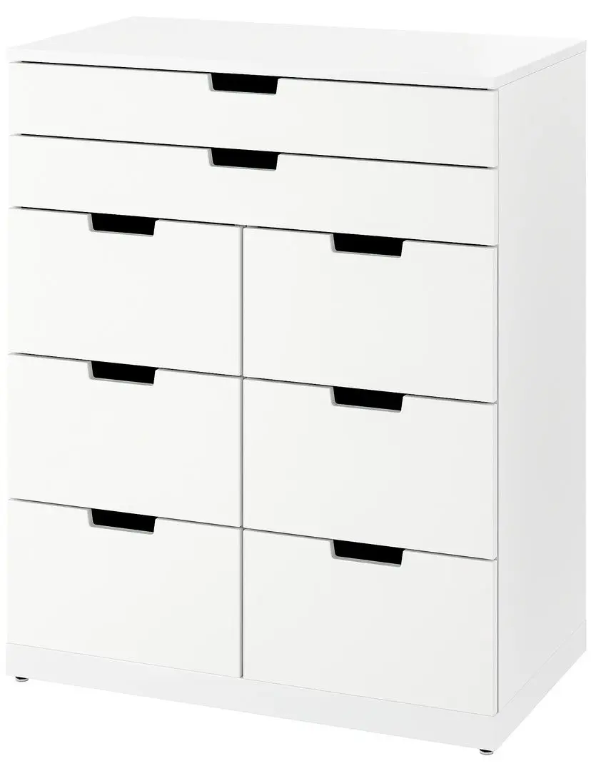 Comoda Ikea Nordli 8 sertare 80x99 (Alb)
