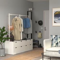 Comoda Ikea Nordli cu 2 cuiere/8 sertare 160x169 (Alb) Thumb