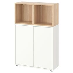 Тумба Ikea Eket с ножками 70x35x107 (Белый/Под Беленый Дуб)
