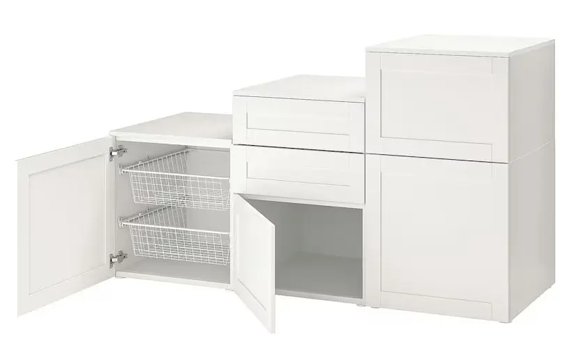Tumba Ikea Platsa 180x57x103 (Alb/Sannidal Alb)