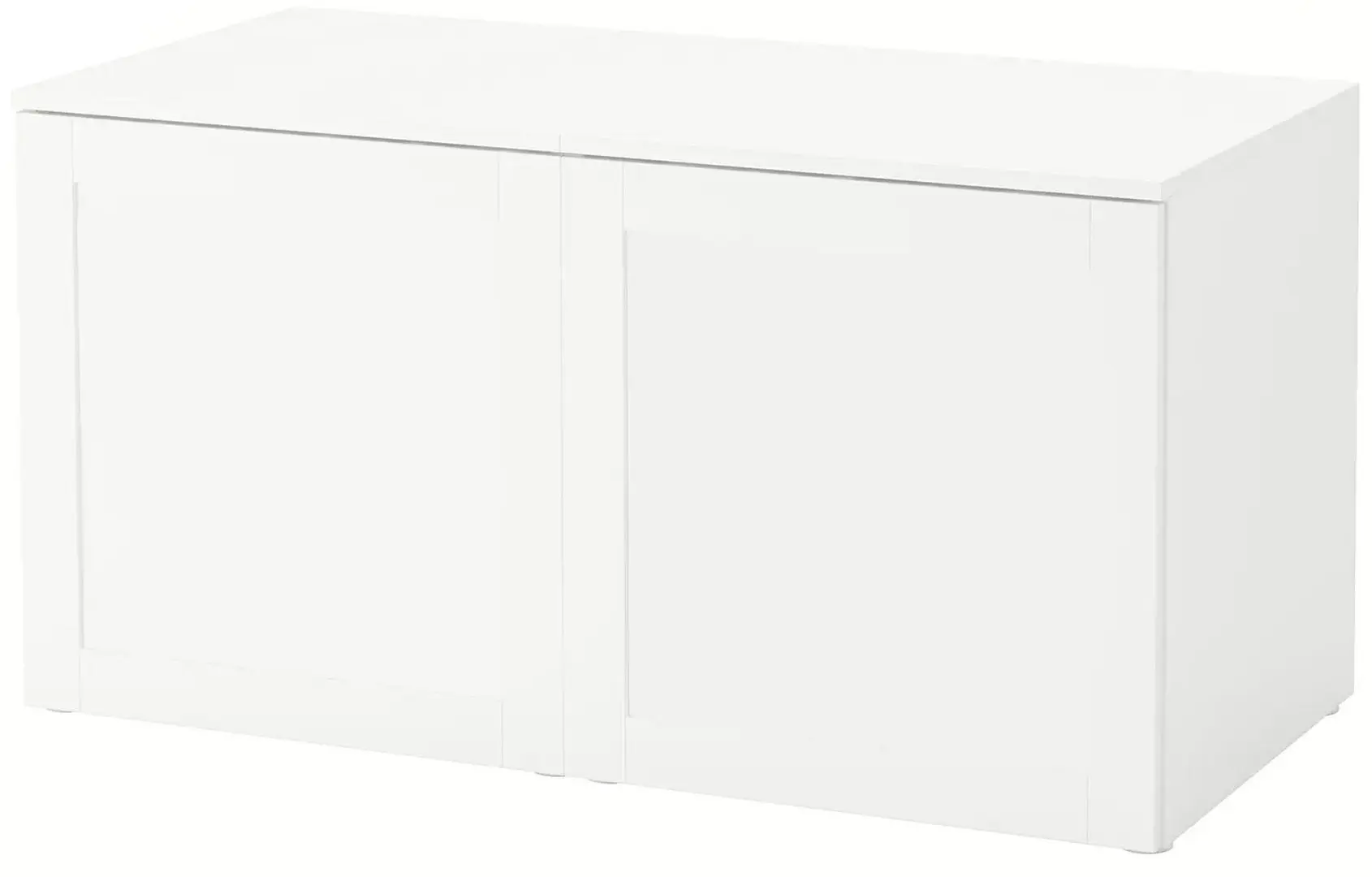 Tumba Ikea Platsa cu depozitare 120x57x63 (Alb/Sannidal Alb)