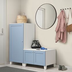 Тумба Ikea Platsa/Sannidal 140x57x133 (Белый/Синий)