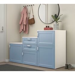 Тумба Ikea Platsa/Sannidal 180x57x103 (Белый/Синий)