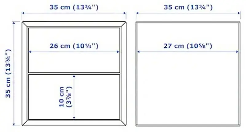 Tumba suspendata Ikea Eket 2 sertare 35x35x35 (Alb)
