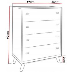 Comoda Mirjan24 Tunbergia/Falco 03 (White/Craft Oak Gold) Thumb