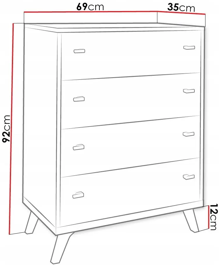 Comoda Mirjan24 Tunbergia/Falco 03 (White/Craft Oak Gold) - 4