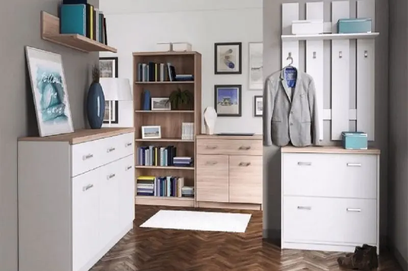 Tumba Tempo Kondela Topty Typ 07 3D2S (White/Sonoma Oak)