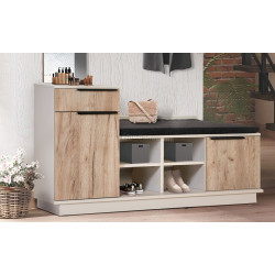 Tumba-bancheta Modern Visit New 122cm (Cashmere/Craft Oak Gray)