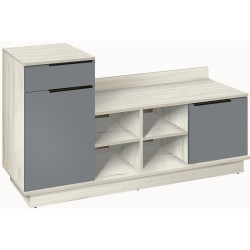 Тумба-банкетка Modern Visit New 122cm (Craft Oak White/Slate Grey) Thumb
