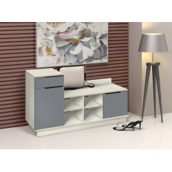 Tumba-bancheta Modern Visit New 122cm (Craft Oak White/Slate Grey)