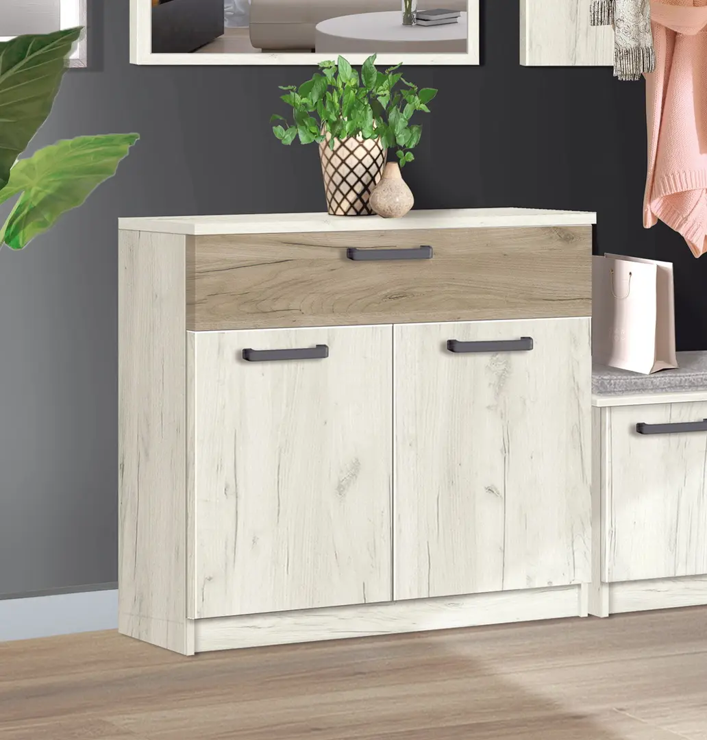 Tumba Modern Karolina 80cm (Craft Oak White/Craft Oak Gray)
