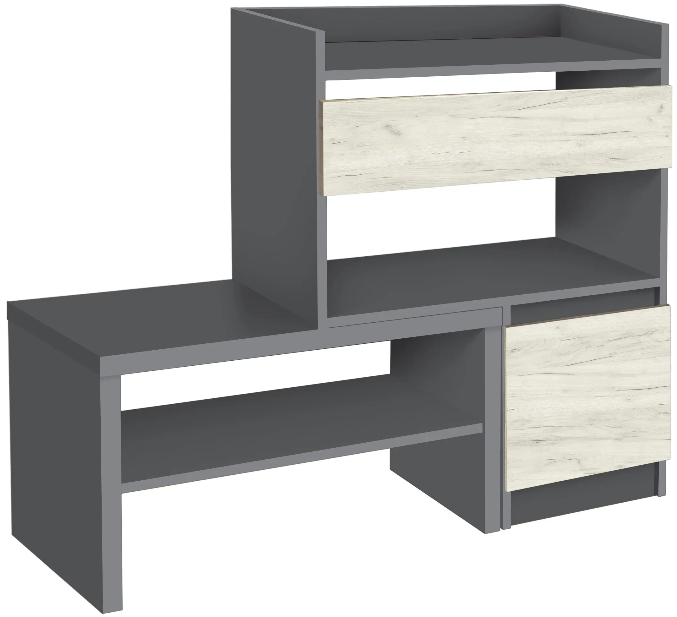 Tumba Modern Komfi 125cm (Slate Gray/Craft Oak White)