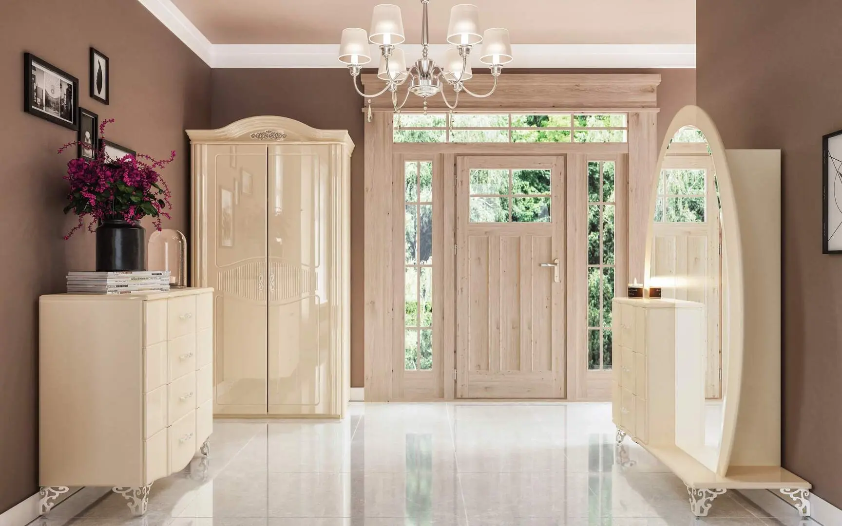 Комод Неман София МН-025-11 (Крем Глянец/Крем)