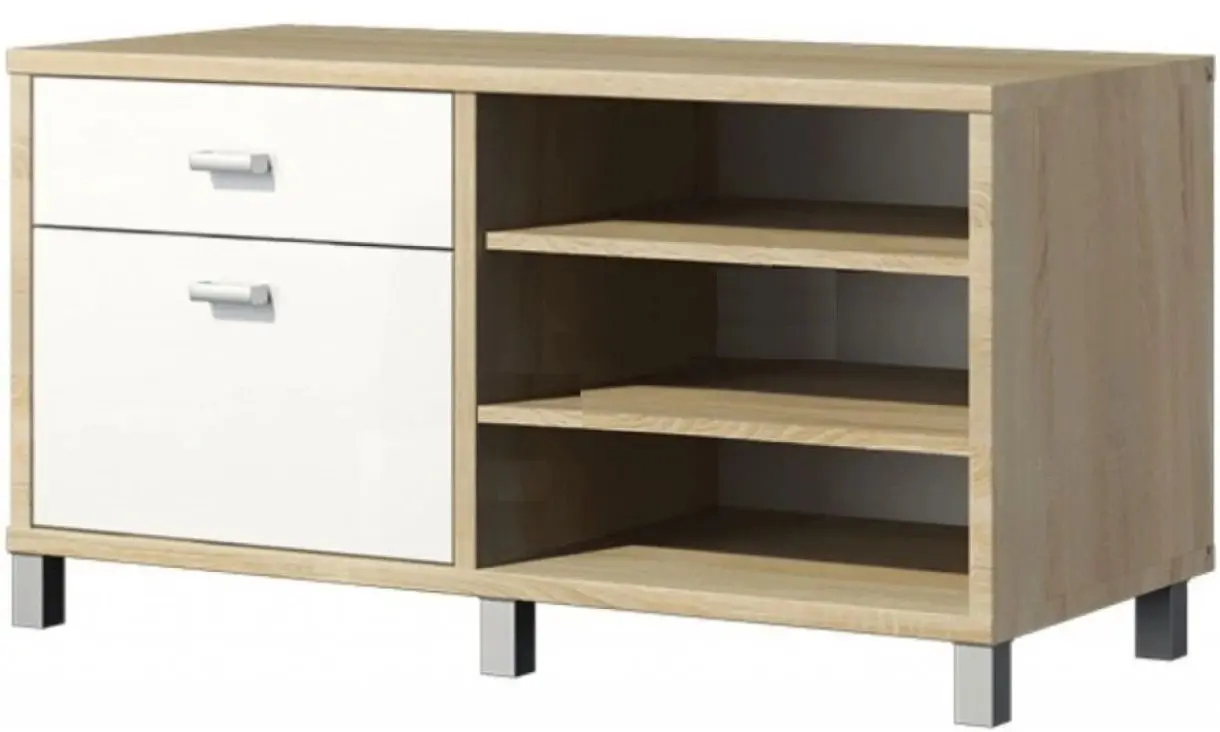 Tumba TV Неман Domino BK-04-10 (Sonoma Oak/White Semi-Gloss)