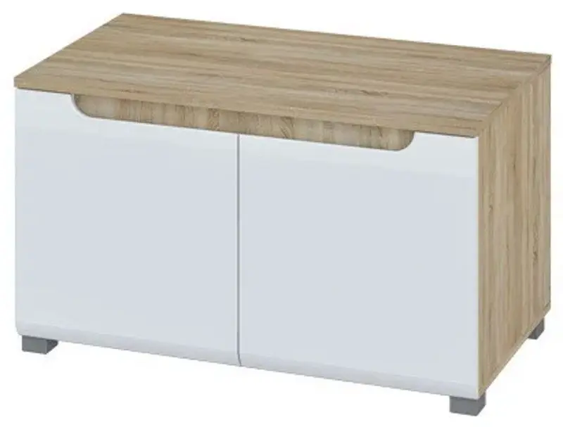 Tumba Неман Leonardo МН-026-33 (Sonoma Oak/White Semi-Gloss)