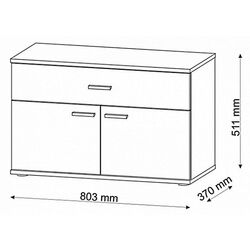 Tumba-banca Sokme Barselona 2D/1S (Artisan Oak/White) Thumb