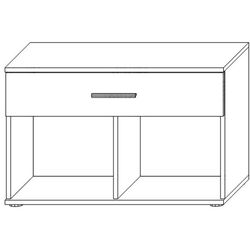 Tumba-bancă Sokme Barselona 2D1S (Wellington Oak/White) Thumb