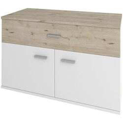 Tumba-bancă Sokme Barselona 2D1S (Wellington Oak/White)