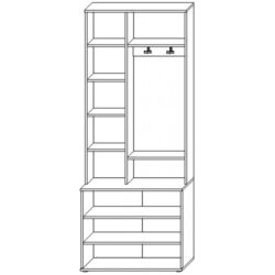 Tumba cu oglinda Sokme Barselona (Artisan Oak/White) Thumb