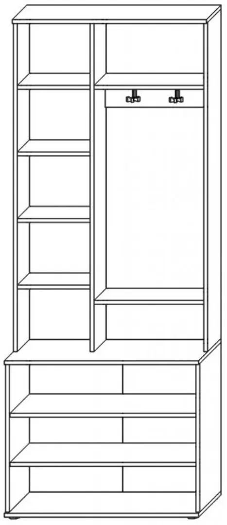 Tumba cu oglinda Sokme Barselona (Artisan Oak/White) - 4