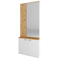 Tumba cu oglinda Sokme Barselona (Artisan Oak/White)