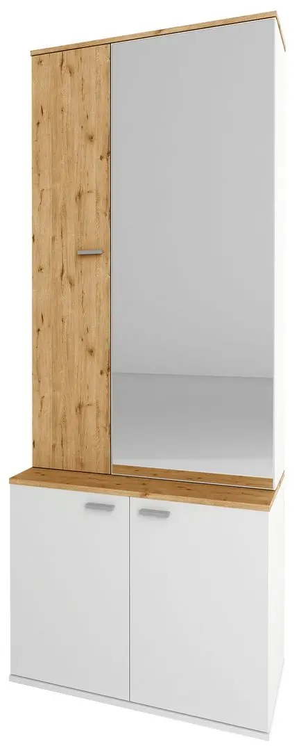 Tumba cu oglinda Sokme Barselona (Artisan Oak/White)