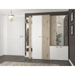 Tumba cu oglinda Sokme Barselona (Wellington Oak/White) Thumb