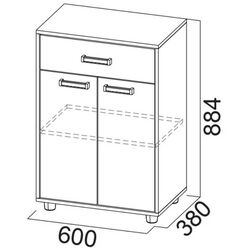 Tumba SV-mebel Vizit-1 (Sonoma Oak/Jackson Pine) Thumb