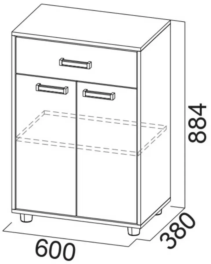 Tumba SV-mebel Vizit-1 (Sonoma Oak/Jackson Pine)