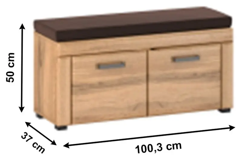 Tumba-bancheta Tempo Kondela Pusan Y (Appalachian Oak) - 3