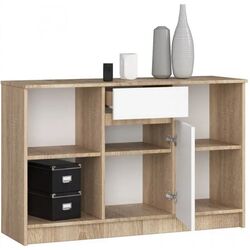 Tumba Akord B-17 1SZ1D (Sonoma Oak/White) Thumb