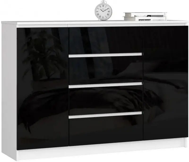 Tumba Akord K140 2D4SZ (White/Black Gloss)