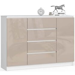 Tumba Akord K140 2D4SZ (White/Cappuccino Gloss)