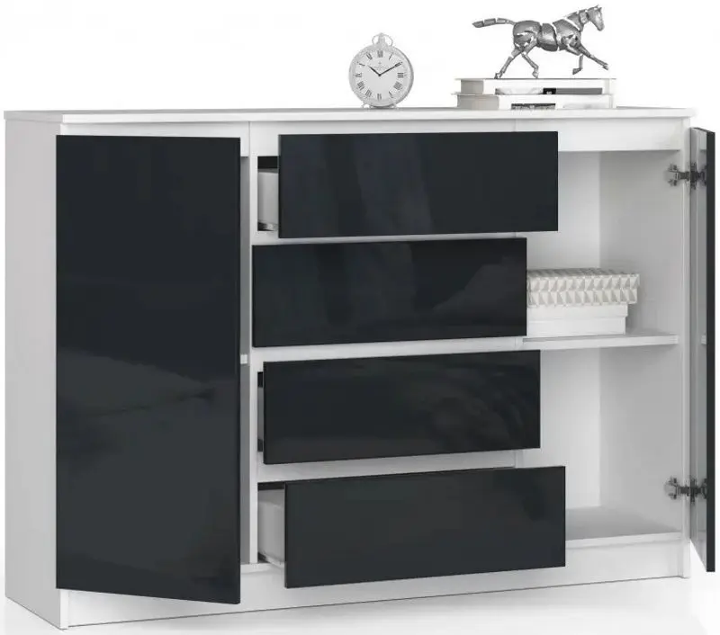 Tumba Akord K140 2D4SZ (White/Graphite Gloss)