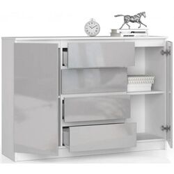 Тумба Akord K140 2D4SZ (White/Metallic Gloss) Thumb