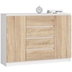 Tumba Akord K140 2D4SZ (White/Sonoma Oak)