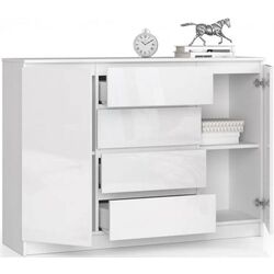 Tumba Akord K140 2D4SZ (White/White Gloss) Thumb