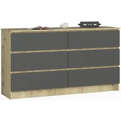 Comoda Akord K140 6SZ (Artisan Oak/Graphite Gray)